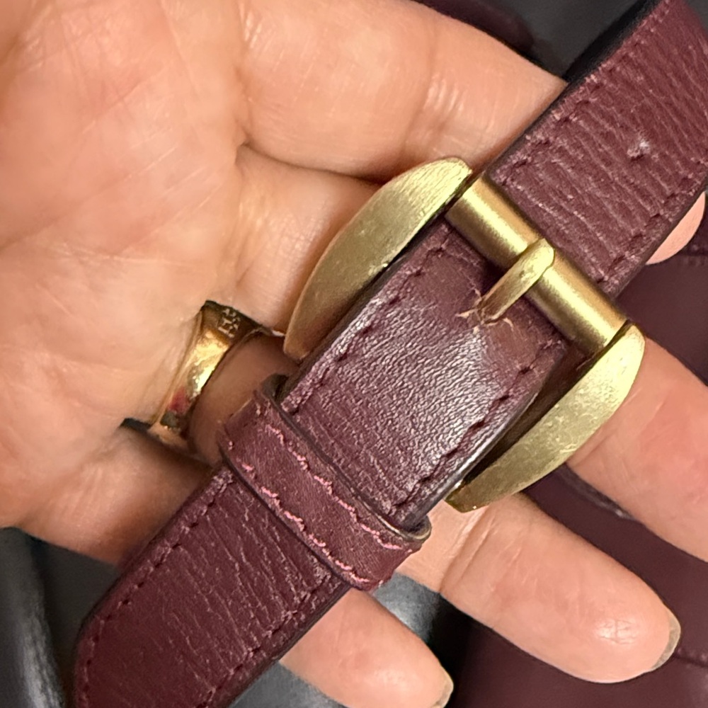 RADLEY LONDON Burgundy Leather Saddle Crossbody Bag (REHAB) - Picture 8 of 16